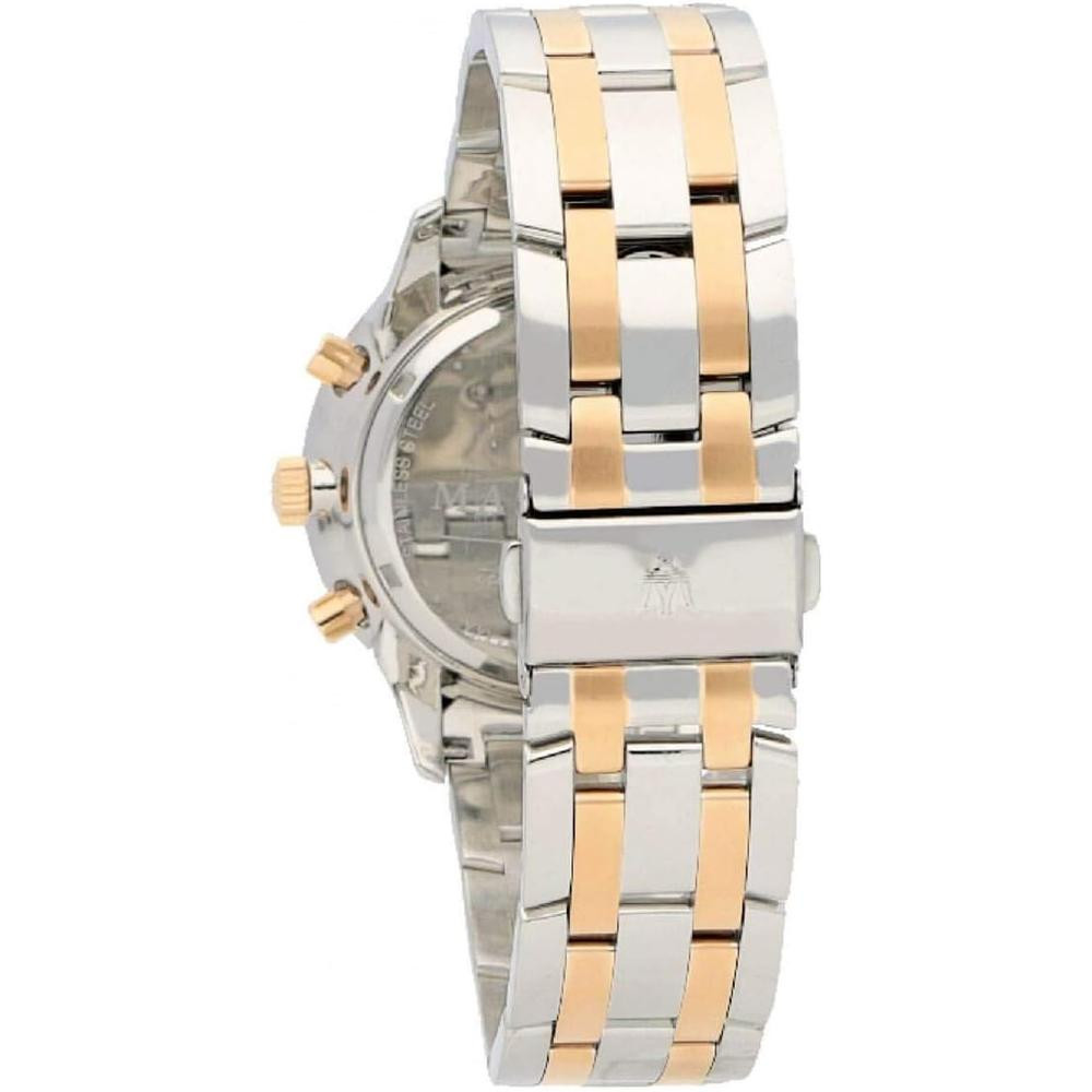 Maserati Attrazione Chronograph Two‑Tone Silver‑Rose Gold Steel Grey Dial Mens Watch With Date And Stopwatch - R8873626002 - Image 4